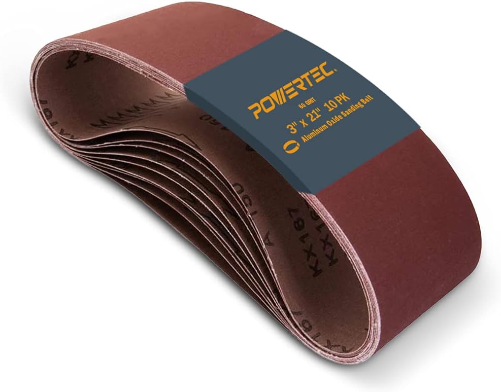 Woodworking Product - 3x21 Sanding Belts 10PK 60 Grit