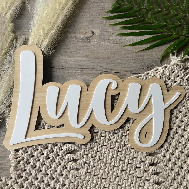 1pc Layered Name Sign, Cream C – Woodworking For Beginners recenzja i cena