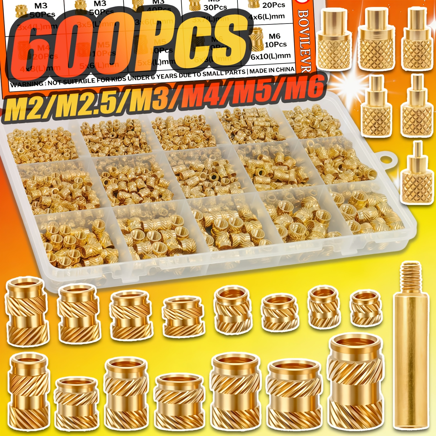 600Pcs M2-M6 Brass Threaded In – Woodworking Basic Tools recenzja i cena