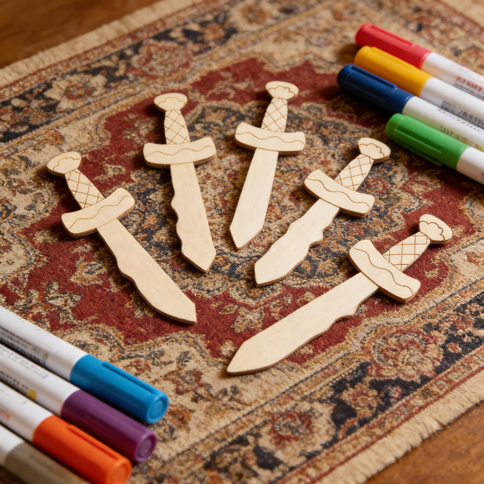 20Pcs Unfinished Wooden Swords – Woodworking Hobbies recenzja i cena