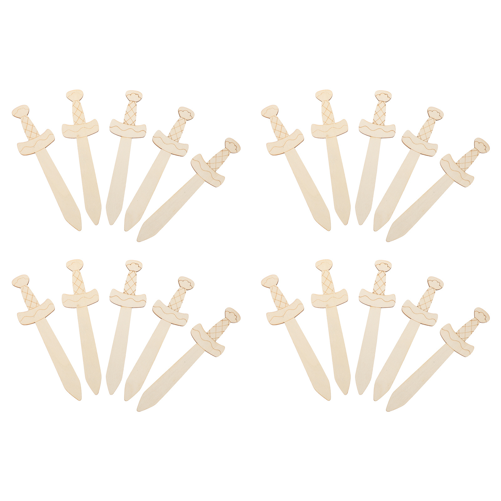 20Pcs Unfinished Wooden Swords – Woodworking Hobbies recenzja i cena