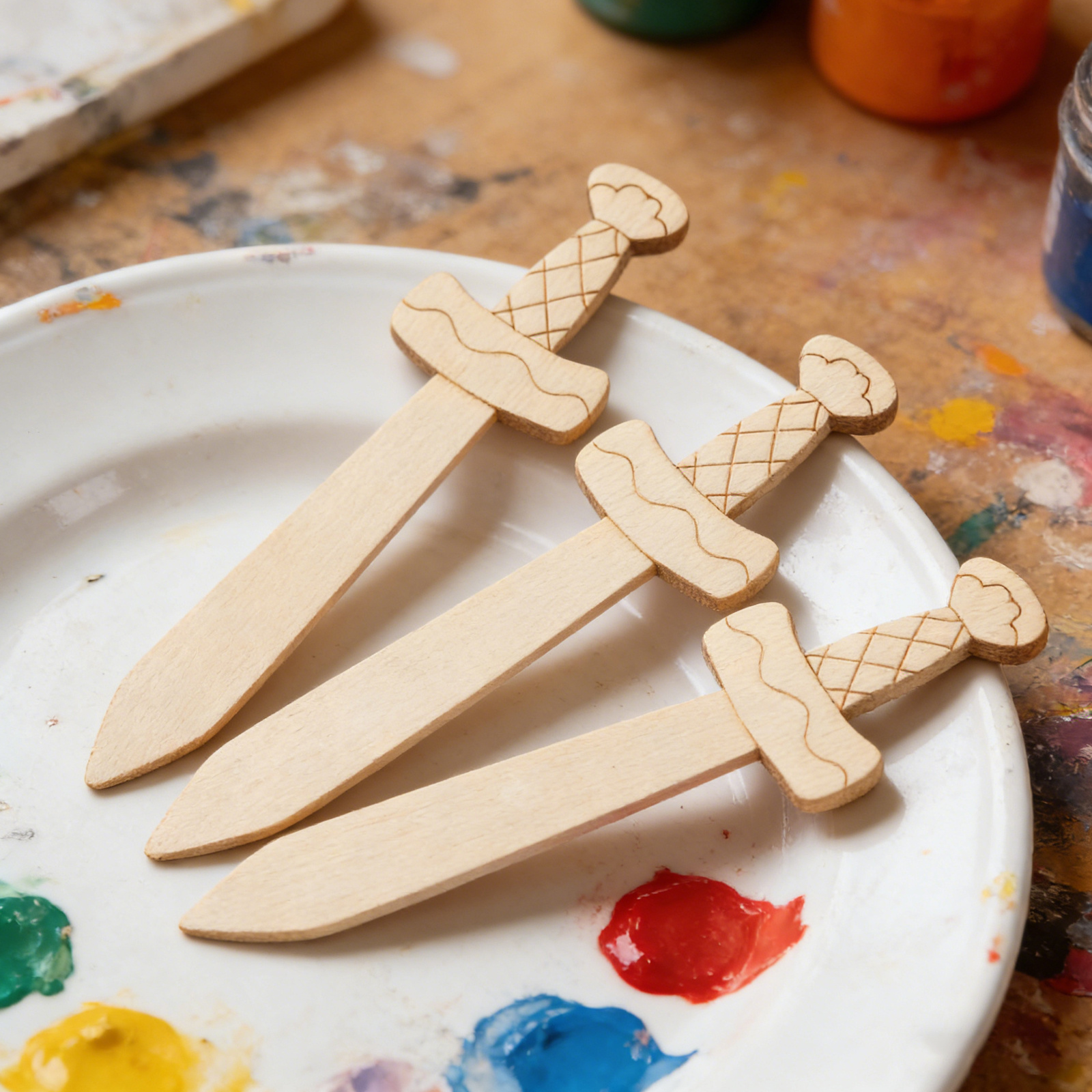 20Pcs Unfinished Wooden Swords – Woodworking Hobbies recenzja i cena