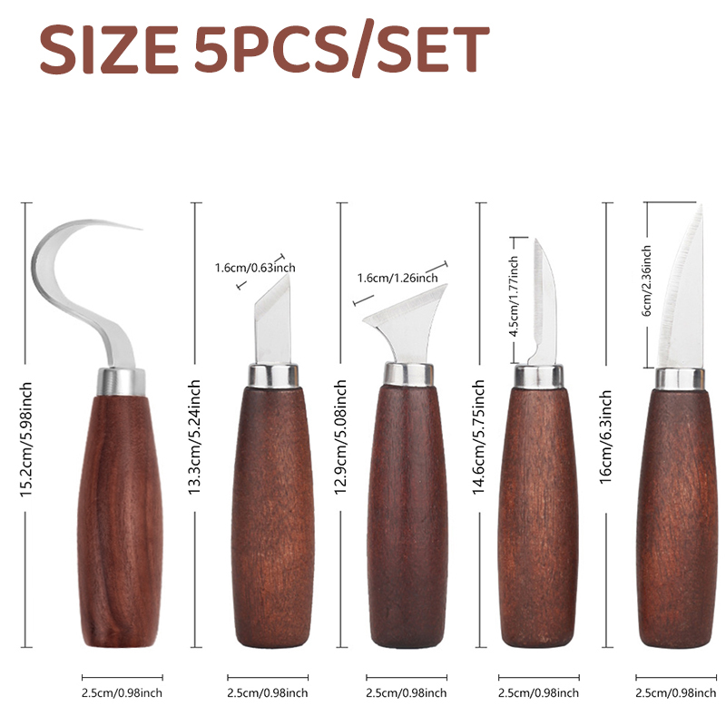 5pcs tools for wood carving Ch – Woodworking Knives recenzja i cena