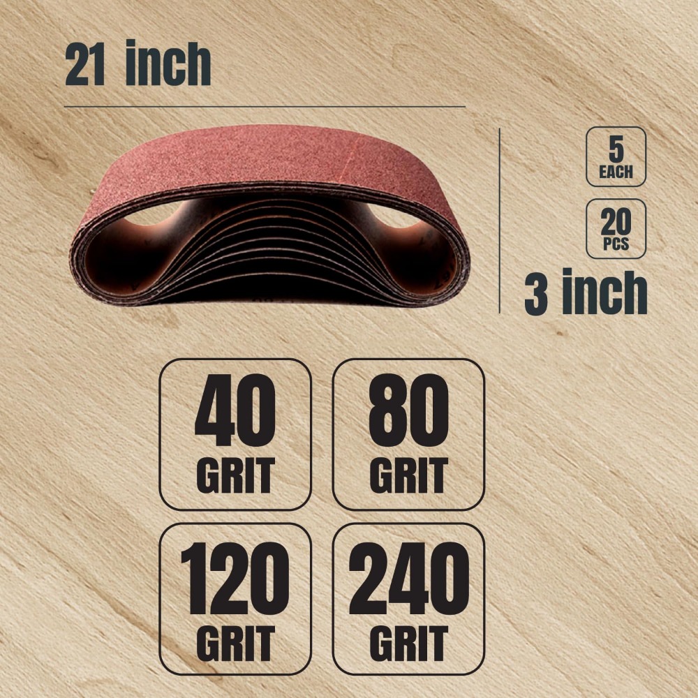 3x21 Inch Sanding Belts, 20PK, – Woodworking Product recenzja i cena