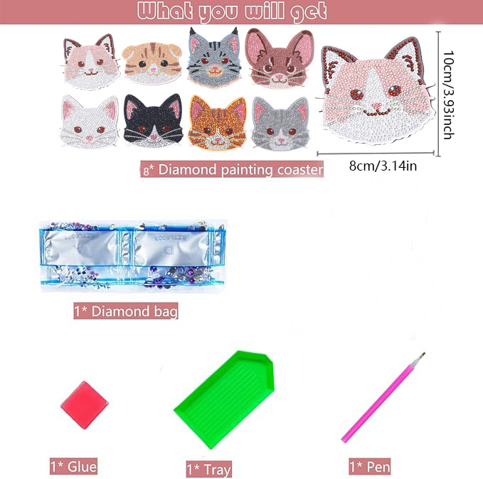8 pieces DIY diamond painting  – Woodworking Hobbies recenzja i cena