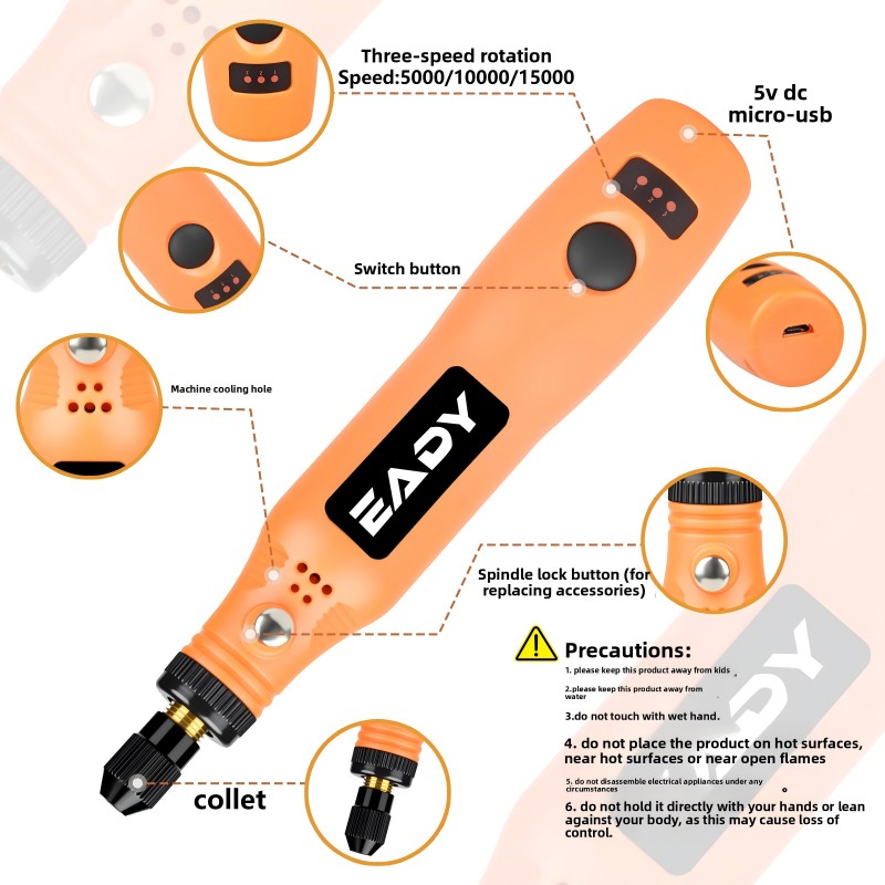 USB Cordless Rotary Tool Kit – – Woodworking Basic Tools recenzja i cena