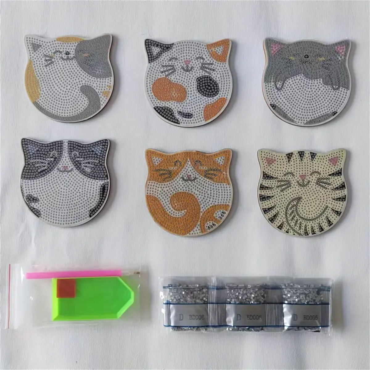 6 Pieces/set DIY Cat Rhineston – Woodworking Hobbies recenzja i cena