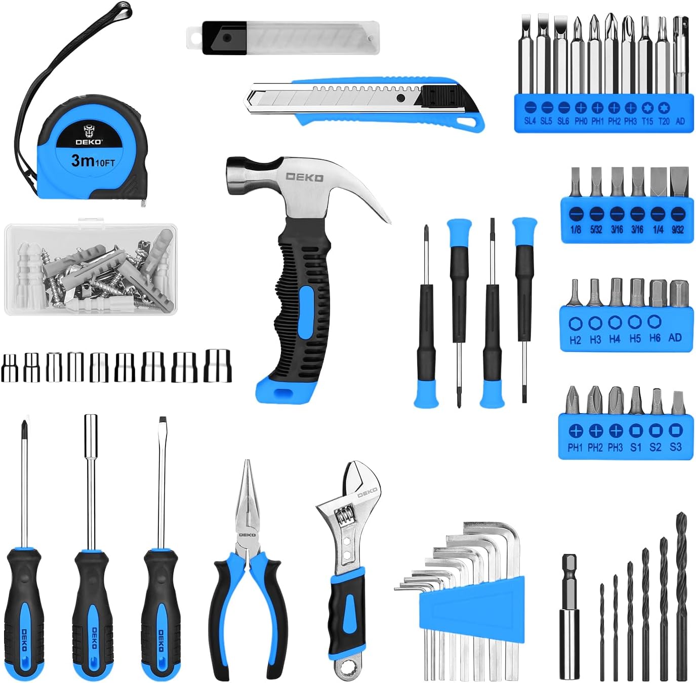 DEKO Drill Set: Tool Set with  – Woodworking Basic Tools recenzja i cena