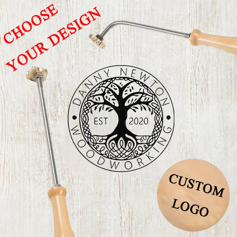 Custom Branding Iron for Food  – Woodworking Logo Design recenzja i cena