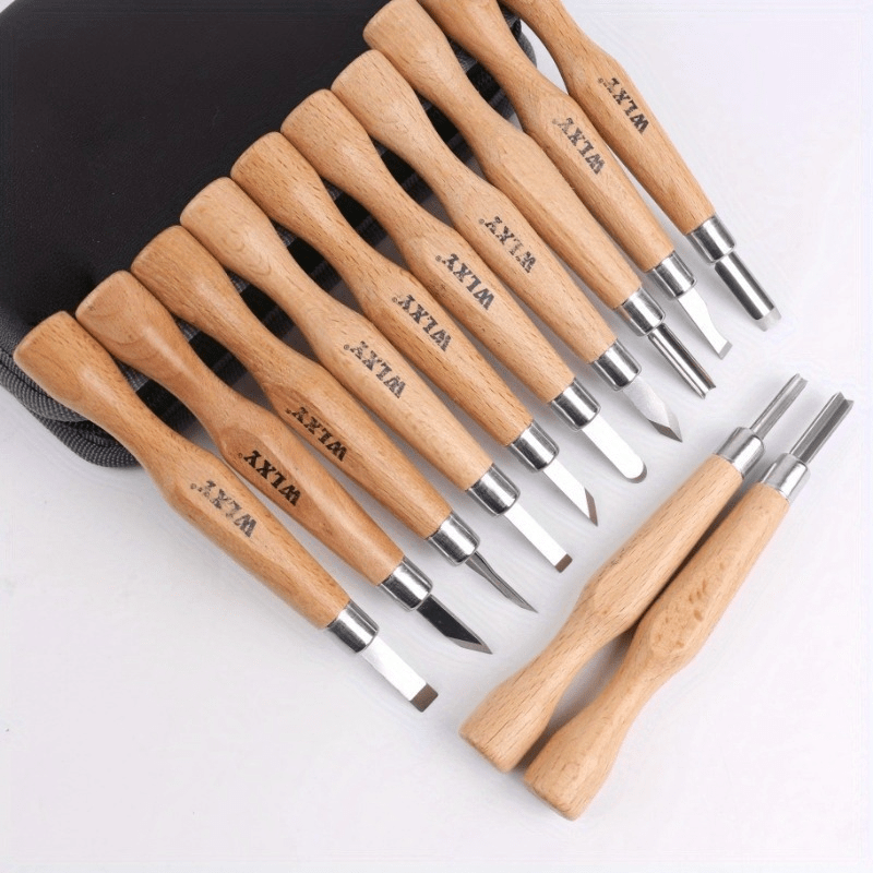 Set Of 12 Professional Wooden  – Woodworking Knives recenzja i cena