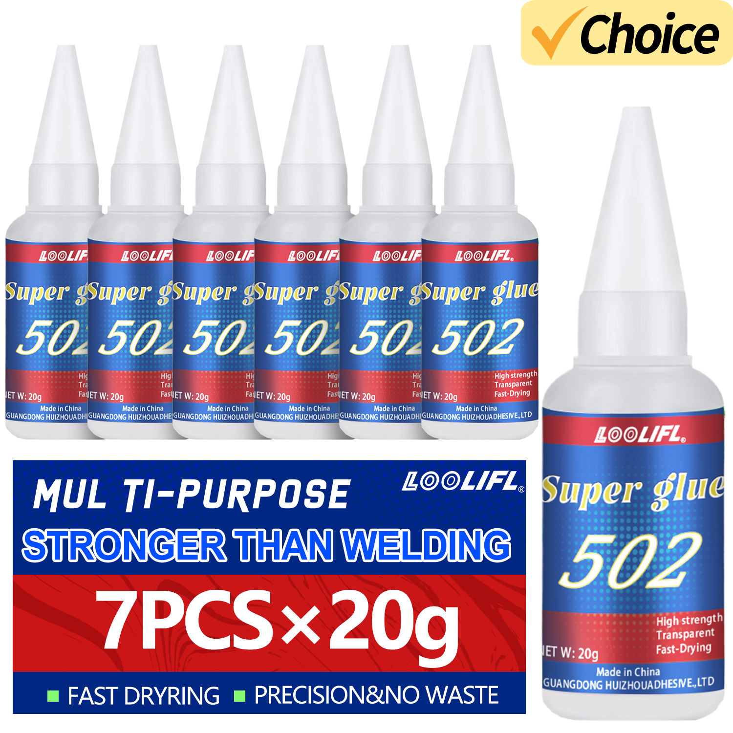 LOOLIFL 1-7pcs 502 Super Glue  – Woodworking Tool recenzja i cena