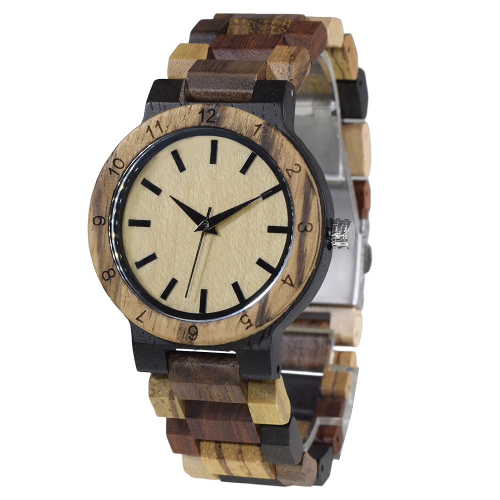 Mixed Tone Natural Wood Watch  – Woodworking Women recenzja i cena