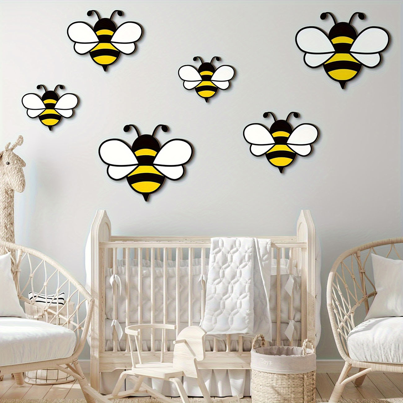 6Pcs Cute Bee Wooden Wall Stic – Woodworking For Beginners recenzja i cena