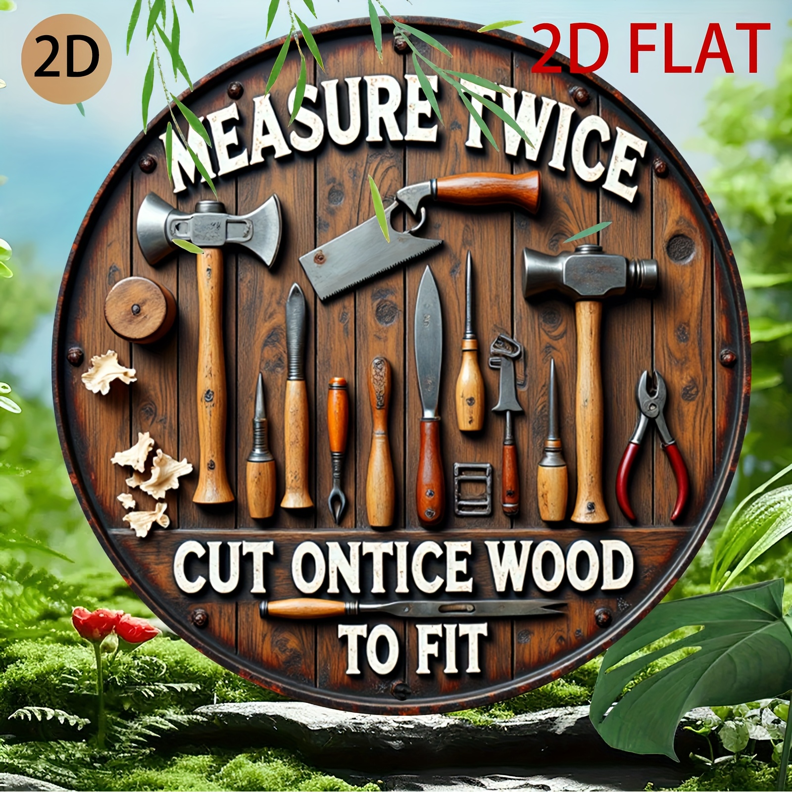 2D planar circular wooden tool – Woodworking Logo Design recenzja i cena